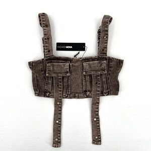 Fashion Nova Gorp Core Front Pockets Tank Top with Grommets Size M